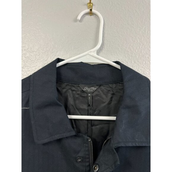 Goodman Brand Trench Jacket Dark Navy Mens Size Medium NWT - Picture 4 of 6